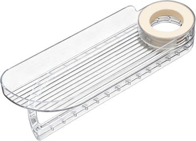 Keukenorganizer Gootsteen - Spons Houder - Keuken Opbergen - Zonder Boren - 28.5 cm - Transparant