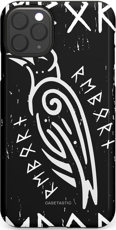 Casetastic Hoesje Geschikt voor Apple iPhone 11 Pro Max - Stijlvolle Beschermende Duo-layer Case - Runische Symboliek