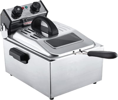 Elektrische Frituurpan - Professionele Frituur - Snel Frituren - Instelbare Timer - 6L Capaciteit - Zilver