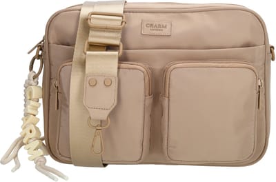 Charm London Seoul Crossbodytas - Schoudertas - Lichtgewicht - Dames Tas - Verstelbare Schouderband - Ritsvakken - Taupe