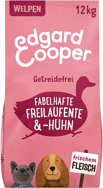 Droogvoer voor Puppen - 40% Verse Eend & Kip, 12 kg - Graanvrij - Natuurlijk - Met Prebiotica