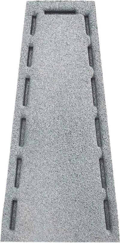 Regenpijp Spatblok - Afvoerverlenger Bescherming - Wateroverlast Voorkomen - Duurzaam Gerecycled Rubber - 56x25x5 cm - Grijs