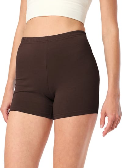Merry Style MS-MS10-283-LE Dames Leggings - Sport - Vrijetijdsbroek - Kort - Viscose - Sporbroek - Yogabroek - Bruin - XS