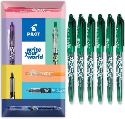 Uitwisbare Rollerball Pen - Wrijvingspen Frixion - Fouten Maken en Corrigeren - Schoon Wissen Zonder Vlekken - 6 Pen Verpakking
