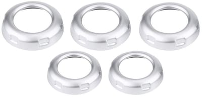 JHUBERS- Knoptrim 5 Stuks - ABS Kunststof - Zelfklevend - Luxe Chrome - Bescherming Knoppen - Geschikt voor Land Rover - Interieurdecoratie