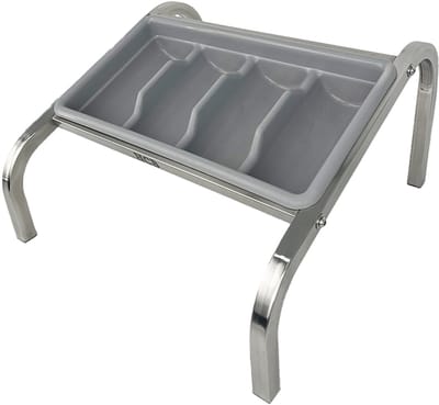 HCB® - Professionele Horeca Standaard - met bestekbak - RVS / INOX - 54x54x35.3 cm (DxBxH) - 1.60 kg - 1384