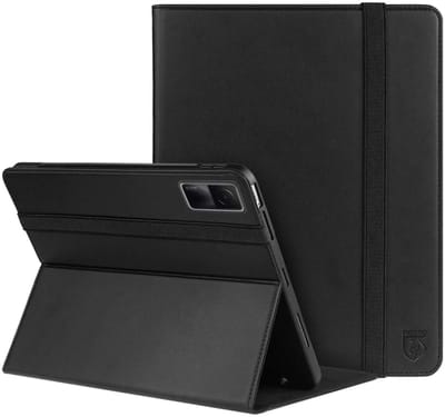 Rosso Element Hoes Geschikt voor Xiaomi Redmi Pad SE | Book Case | Volledige bescherming | Elastische band | Sleep/Wake functie | Met Penhouder | Verstelbare standaard | Zwart