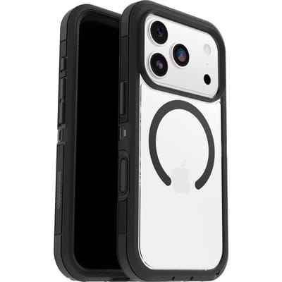 Otterbox Defender Pro - Geschikt voor iPhone 17 Pro hoesje - Magsafe Backcover - Zwart/Wit
