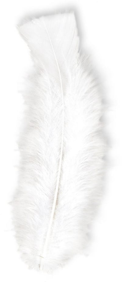 Widmann Sierveren - 100x - wit - 17 cm - knutselveertjes - DIY/decoratie/hobbymateriaal