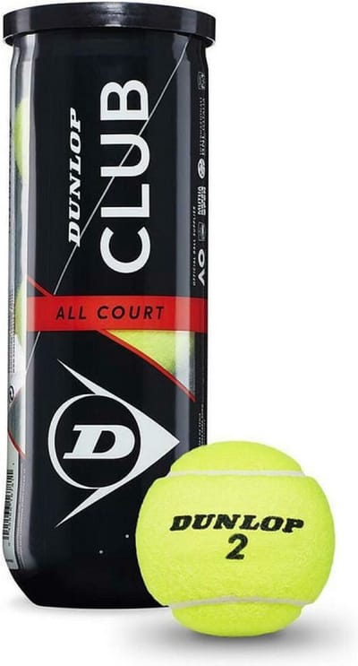 Tennis Balls D TB CLUB AC 3 PET Dunlop 601334 3 Pieces (Natural rubber)