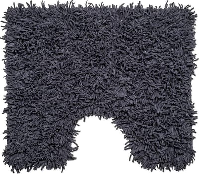 Toiletmat - Classic pure Excellent Antraciet - Antislip onderkant - WC mat met uitsparing - Afmeting 50x60cm