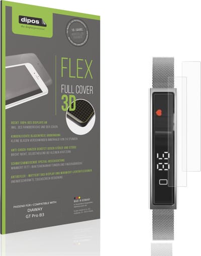 dipos FLEX – 2x Matte Screenprotector geschikt voor DIAWAY GT Pro B3 | Volledige Schermbescherming | Case-Friendly
