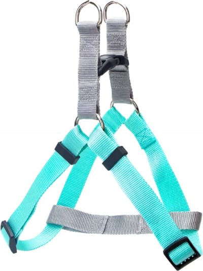 Nobleza Y Tuig hond - Hondentuig Y model - Honden tuigje Nylon - Maat L verstelbaar 40-60 cm - Mint grijs