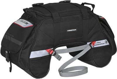 Waterdichte Staarttas - Motortas Bagage - Motor Ritten - Scheurvast Polyester - 48 Liter - Zwart