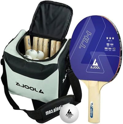 Tafeltennis Set - Sport Set - Groepsactiviteit Spelen - Compleet Inclusief Tas - 14 Batten 30 Ballen - Meerkleurig