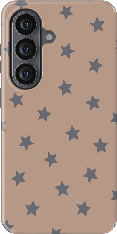 DripCase Hoesje Samsung Galaxy S26 | Sterren Design | Magnetisch Opladen | 2-in-1 Ontwerp | Stars Backcover Mocha Stars