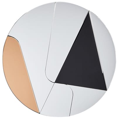 TROUVILLE - Wandspiegel - Goud/Zwart - 80 cm - Glas