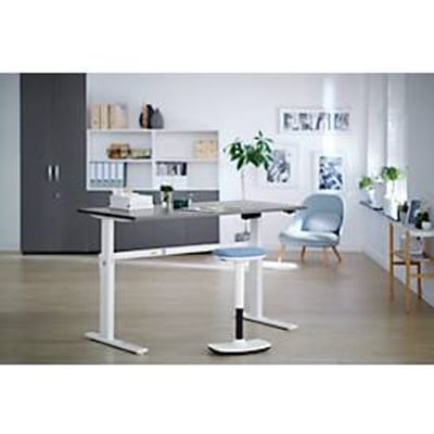 Schäfer Shop  Select Bureau, elektrisch in hoogte verstelbaar, rechthoekig, C-poot, grafiet/wit, B 1600 mm