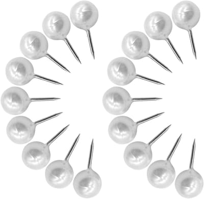 Ronde Punaises - Prikpennen Decoratief - Decoratief Bevestigen - Metalen Comfortabele Kop - 2 dozen (200 stuks) - Wit