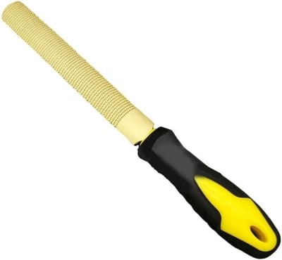 Houtvijl Set - Rasp Handgereedschap - Houtbewerking Hobby - Semi-ronde Vorm - 15.5cm Blad - Geel