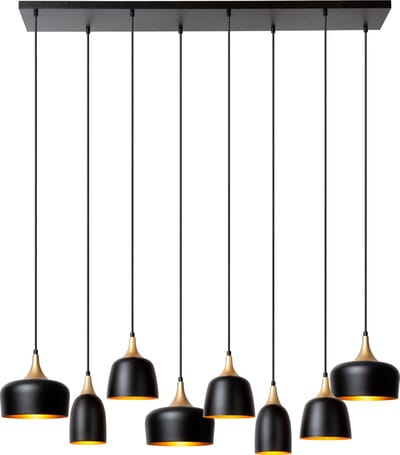 Lucide CHAYANNE - Hanglamp - 8xE14 - Zwart