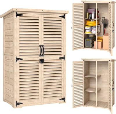 Outsunny Tuinberging - Vurenhout - 75x50x118cm - Natuurlijk hout