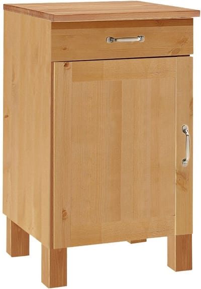 Alby Onderkast met Lade en Deur - Naturel Massief Grenen - 50 cm