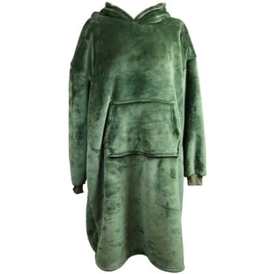 Unique Living hoodie oversized winter green -70x110cm