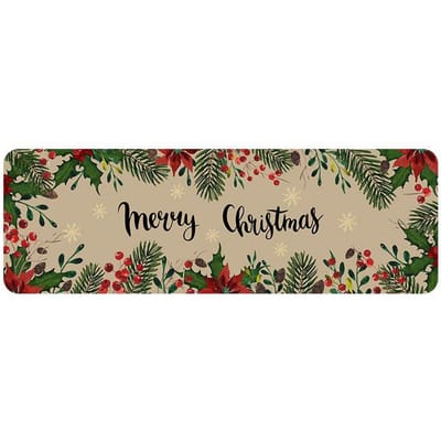 Kerst Entree Deur Antislip Linnen Absorberende Keuken Vloermat Ademende Badkamer Vloermat Verandamat 40 * 70cm [anti-fouling and wear-resistant]