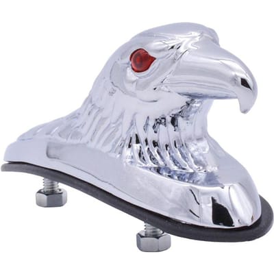 Universele Adelaarskop Ornament Beeld Motorfiets Fiets Voorspatbord Spatbord voor ATV Crossmotor Frames en Fittingen Auto zilver
