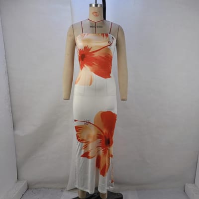 Dames Zomer Nieuw Bedrukt Sexy Strapless Taille-verpakkende Jurk voor Dames S gray