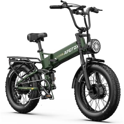 APEFOX RH20 Opvouwbare E-bike met Volledige Vering en 48V 22.5AH Batterij groen