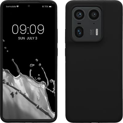 kwmobile telefoonhoesje geschikt voor Motorola Edge 50 Ultra - Hoesje met siliconen coating - Smartphone case in zwart