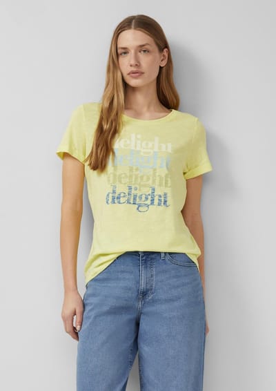Zachte katoenen jersey T-shirt met print voor vrouwen s.Oliver
