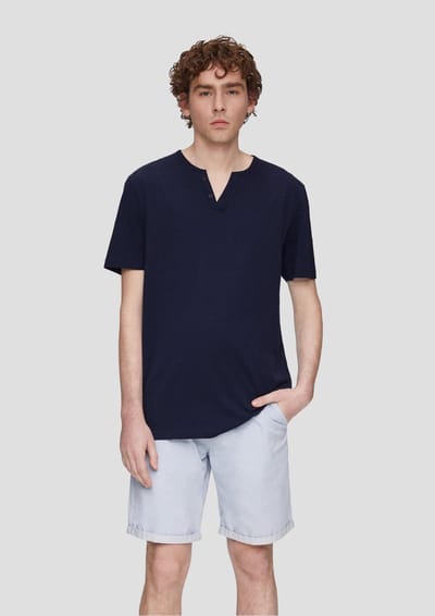 Qs Men-T-shirt--5884 BLUE-Maat S