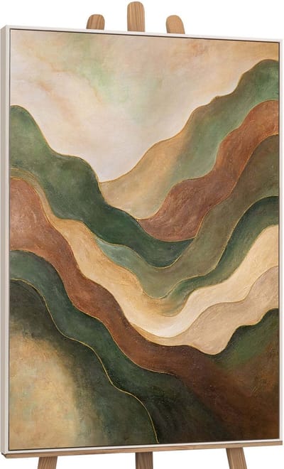Canvas schilderij handgeschilderd dance of the hills abstract – YS-Art Gallery – Luxe wanddecoratie voor woonkamer – Modern schilderij voor slaapkamer en hal