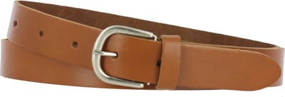 Leren Dames/Heren Riem | Glad Leer | 3cm breed | Riemmaat: 90cm (totale lengte: 105cm) | 100% echt leer | Nikkelvrije gesp | Kleur: cognac