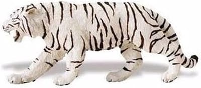 Plastic witte tijger 15 cm