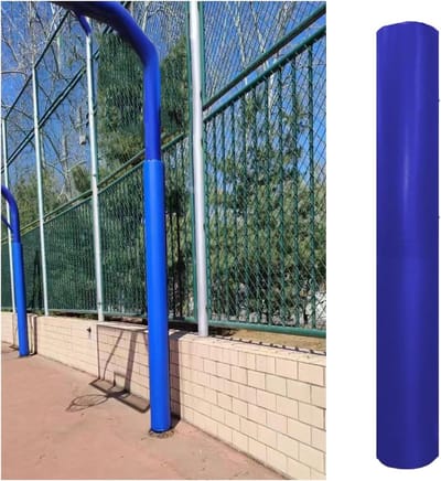 Paal Beschermhoes - Stootkussen Paal - Speelplezier Veilig - Waterdichte PU-hoes - 2.4m x 12.7cm - Zwart