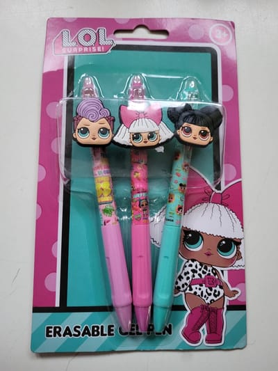 L.O.L. set van 3 gel erasable pennen