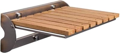 Douchezitje Hout - Badkamer Kruk - Veilig Douchen - Opvouwbaar Wandmodel - Tot 200 kg - Natuurlijk Hout