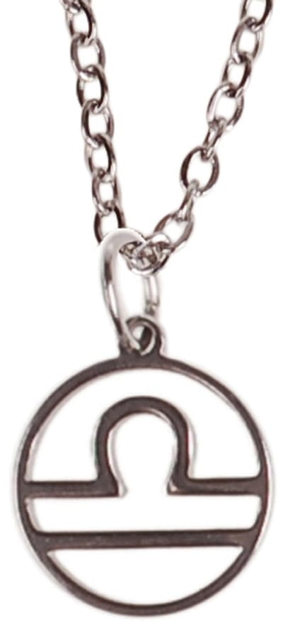 Ketting Zilverkleurig 55cm - Hangertje Sterrenbeeld RVS - Weegschaal