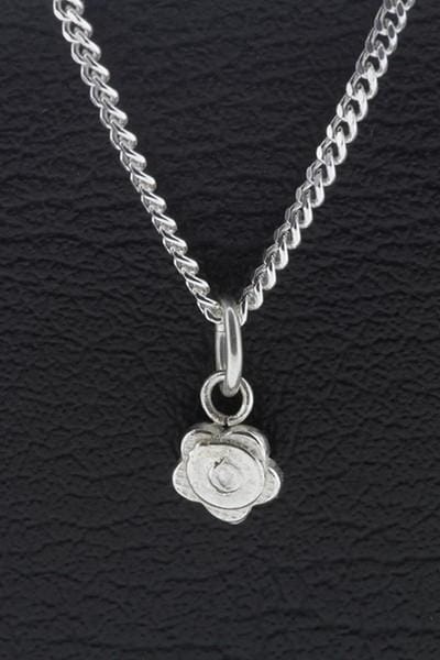 Zilveren Vergeetmijnietje klein ketting hanger