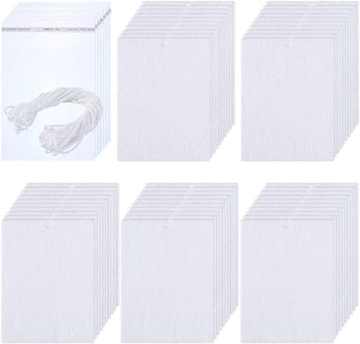 30Pcs Air Freshener Sheets - Geurplaatjes voor Auto - Hangende Vilt Luchtverfrisser met Elastische Touw en Zak voor Auto Decor DIY
