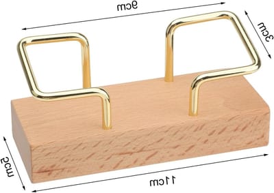 Minimalistische visitekaartjeshouder van beukenhout en metaal, stijlvolle bureau-organizer voor professioneel gebruik, perfect cadeau voor ondernemers en zakenmannen
