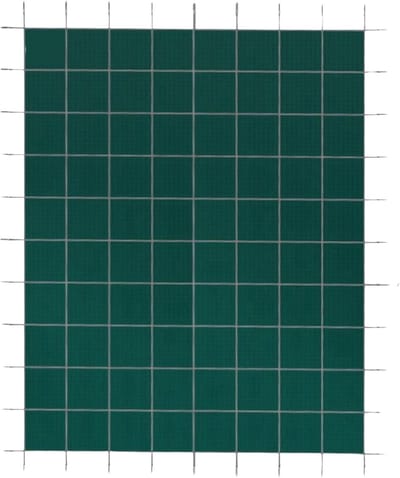 Zwembad afdekzeil - Rechthoekig - Zwembadzeil - Polypropyleen Afdekzeil - 6x12,8m - Zwembadafdekking met ankergereedschap