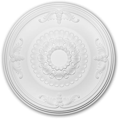 Plafond Rozet 156045 Profhome Sierelement plafond centrum neo-empire stijl wit Ø 66,3 cm
