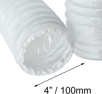 Droger Afvoerslang - Ventilatieslang - Was Drogen - Extra Sterk - 4 Meter - Wit