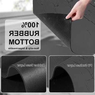 Super Absorberende Droogmat voor Afwas, 60 x 40 cm, Antislip en Sneldrogend, Ideaal voor Keuken en Afwasdrainage