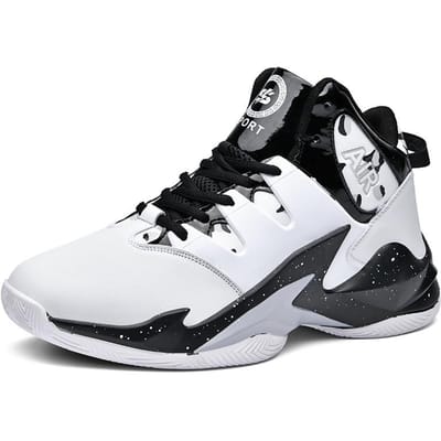 Chaussures de basket pour hommes, chaussures de sport d'extérieur respirantes et antidérapantes, chaussures de basket pour la marche et la course 44 black